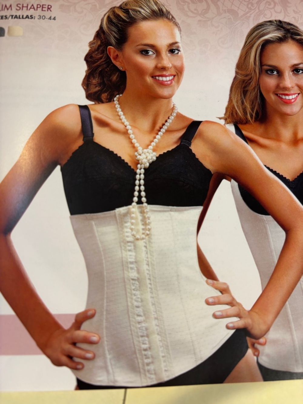 Classic Waist Cincher Shapewear Vest - Black & Cream